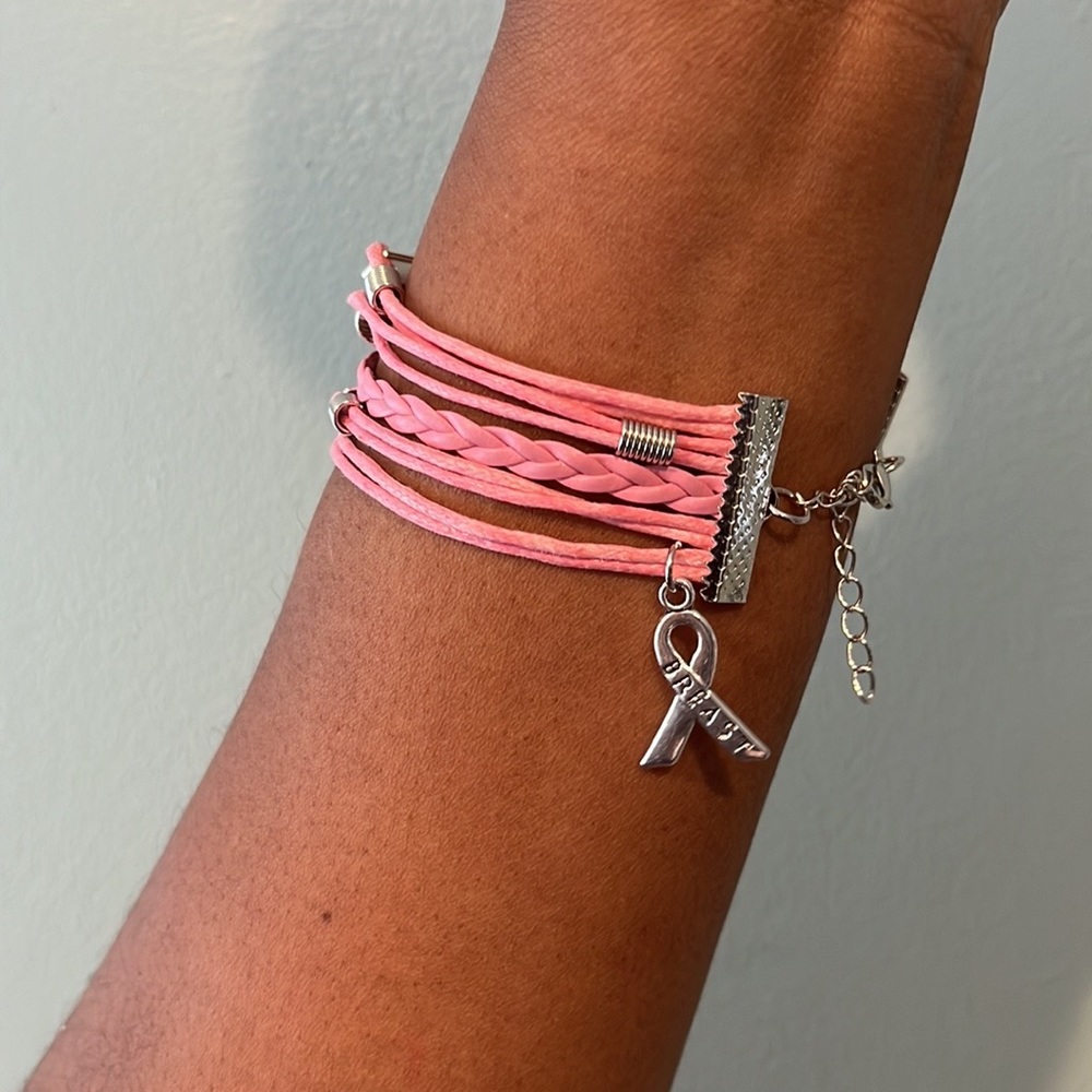 Breast cancer survivor/ hope, believe, faith bracelet charm - Picture 6 of 7
